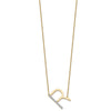 Sideways Diamond Initial Necklaces