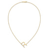 Sideways Diamond Initial Necklaces