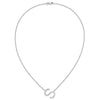 Sideways Diamond Initial Necklaces