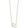 Sideways Diamond Initial Necklaces