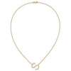 Sideways Diamond Initial Necklaces