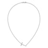Sideways Diamond Initial Necklaces
