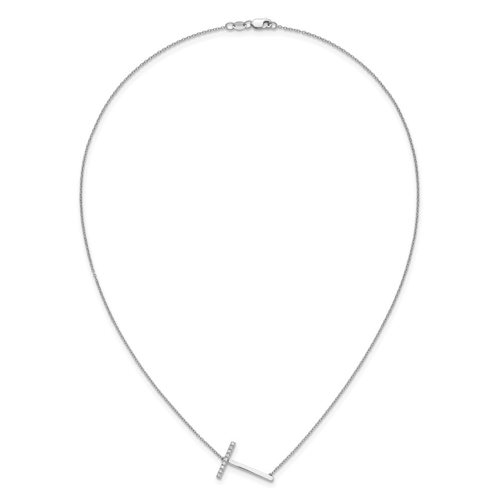 Sideways Diamond Initial Necklaces