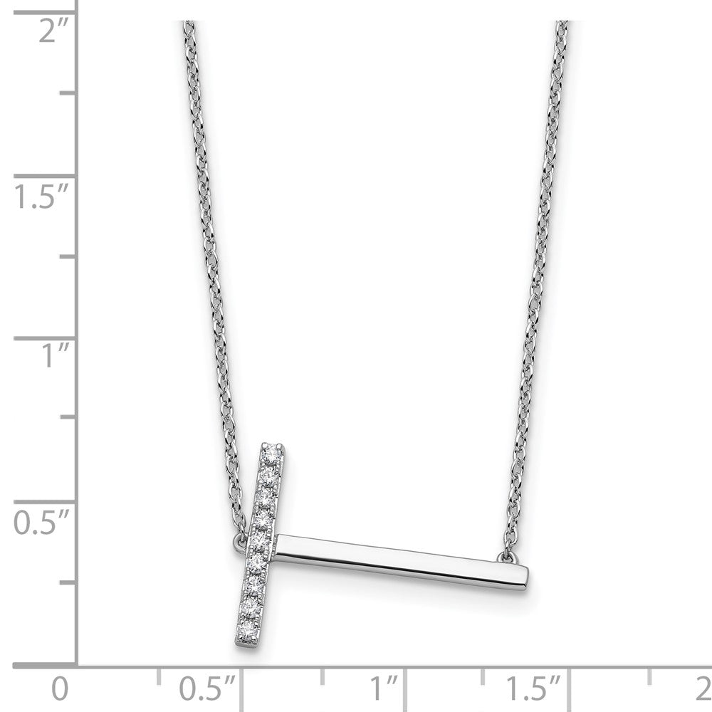 Sideways Diamond Initial Necklaces