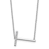 Sideways Diamond Initial Necklaces