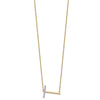 Sideways Diamond Initial Necklaces