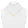 Sideways Diamond Initial Necklaces