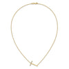 Sideways Diamond Initial Necklaces