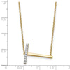 Sideways Diamond Initial Necklaces