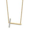 Sideways Diamond Initial Necklaces