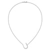 Sideways Diamond Initial Necklaces
