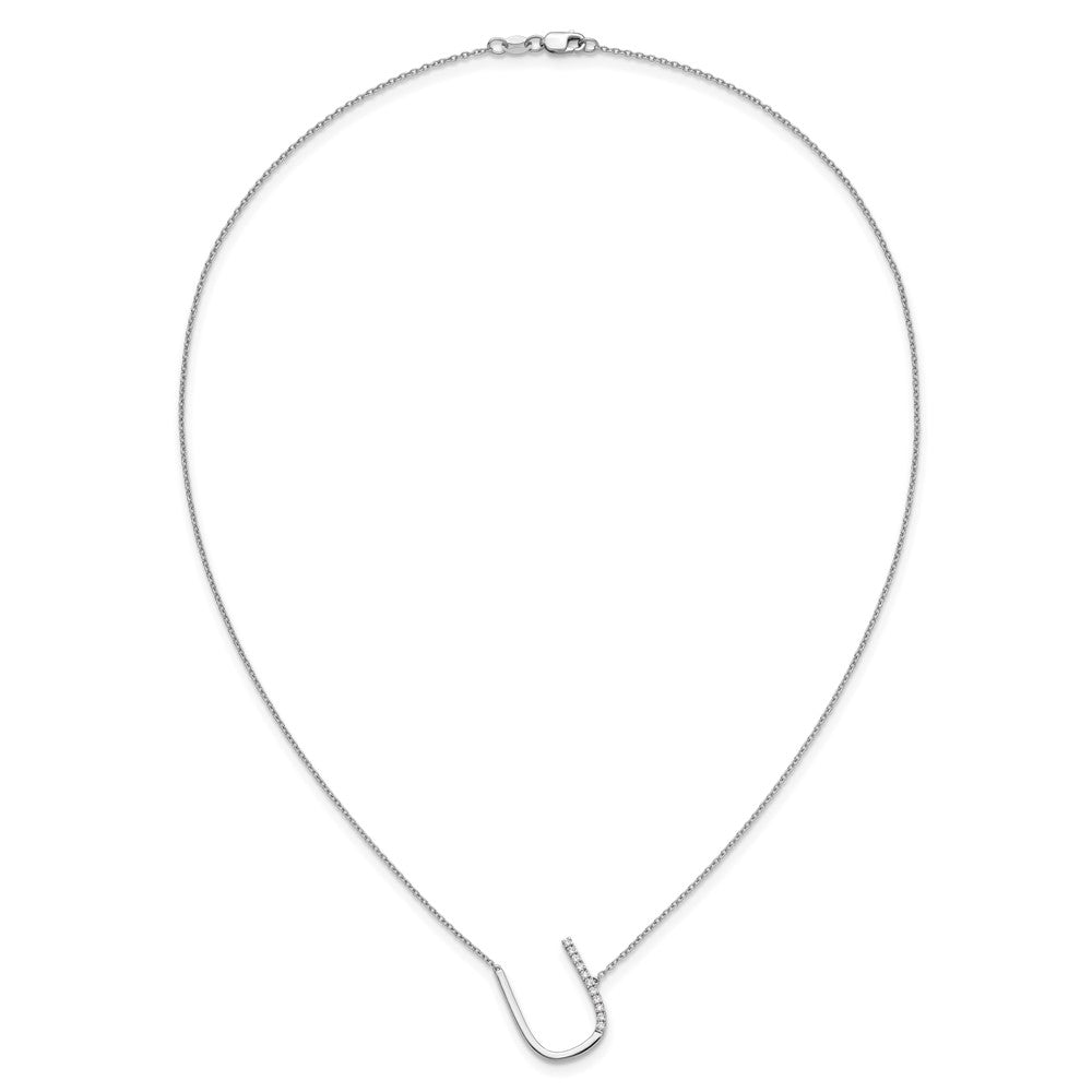 Sideways Diamond Initial Necklaces