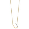 Sideways Diamond Initial Necklaces