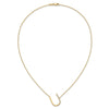 Sideways Diamond Initial Necklaces