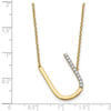 Sideways Diamond Initial Necklaces