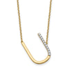 Sideways Diamond Initial Necklaces
