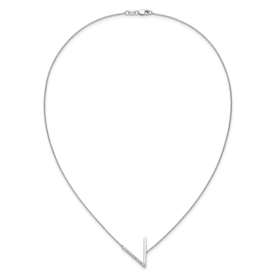 Sideways Diamond Initial Necklaces