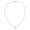 Sideways Diamond Initial Necklaces