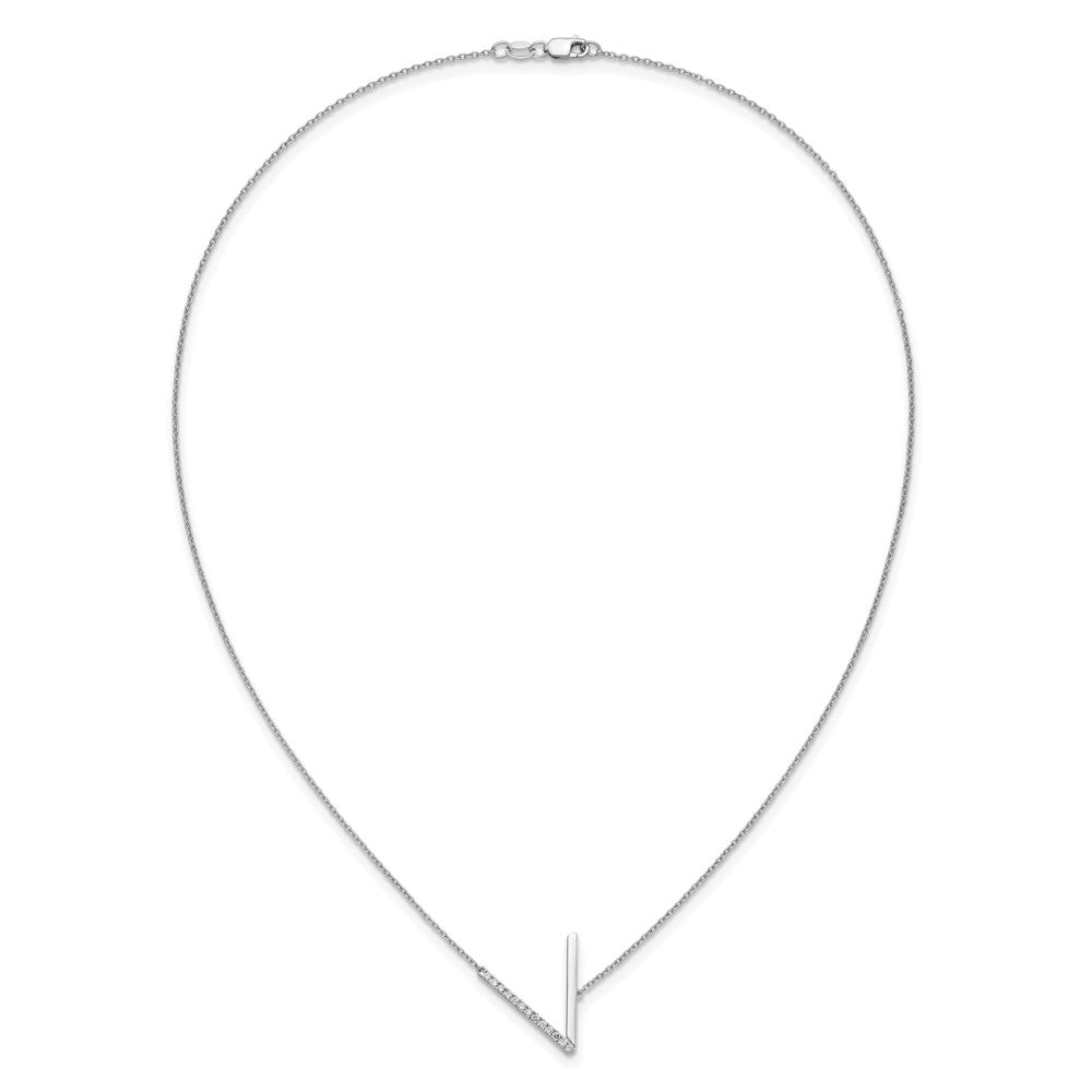 Sideways Diamond Initial Necklaces