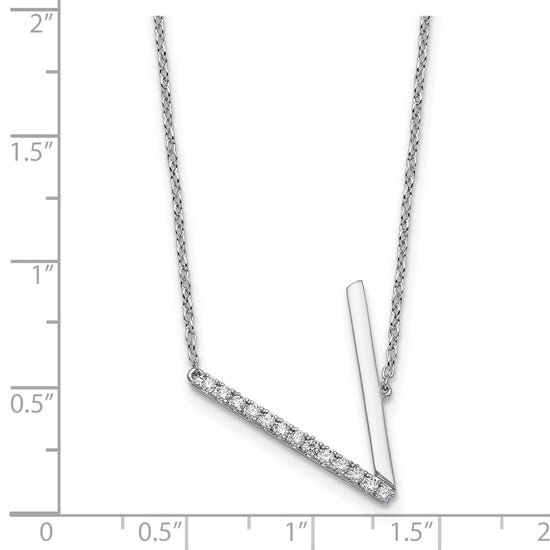 Sideways Diamond Initial Necklaces