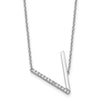 Sideways Diamond Initial Necklaces