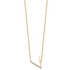 Sideways Diamond Initial Necklaces