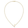 Sideways Diamond Initial Necklaces