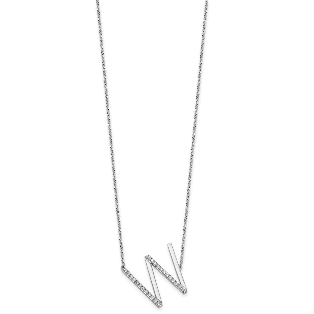 Sideways Diamond Initial Necklaces