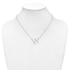 Sideways Diamond Initial Necklaces
