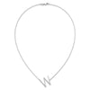 Sideways Diamond Initial Necklaces
