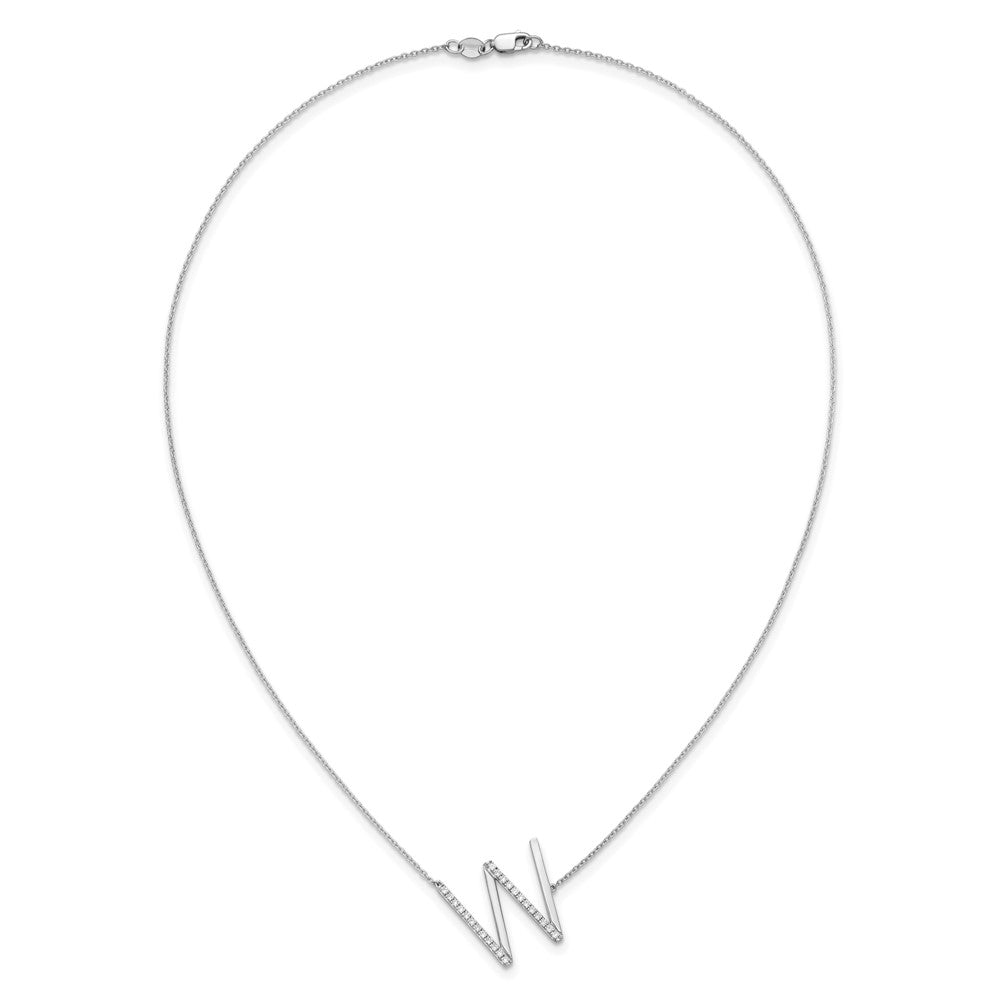 Sideways Diamond Initial Necklaces