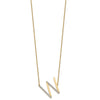 Sideways Diamond Initial Necklaces