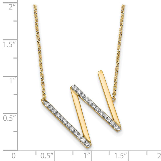 Sideways Diamond Initial Necklaces