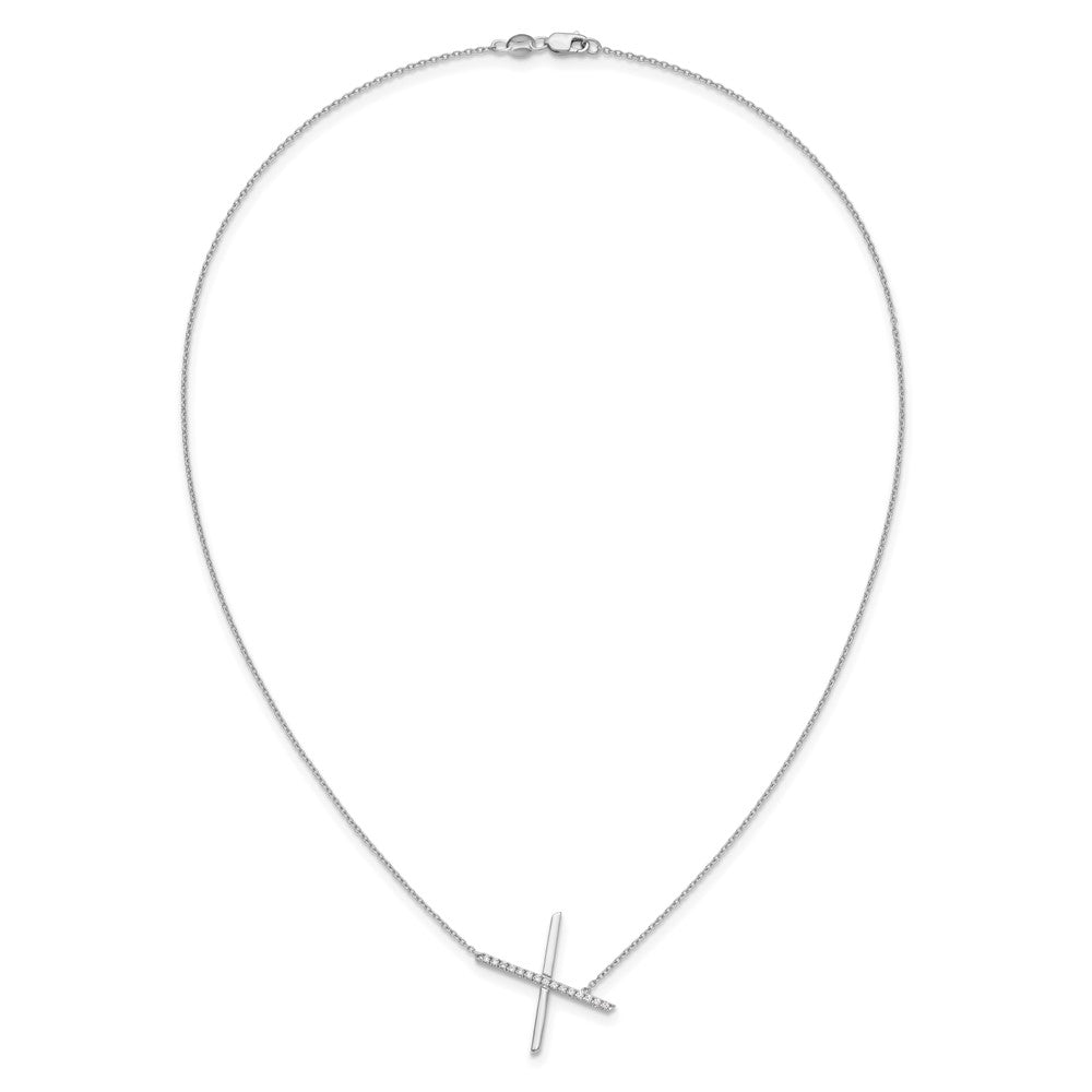 Sideways Diamond Initial Necklaces