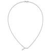Sideways Diamond Initial Necklaces