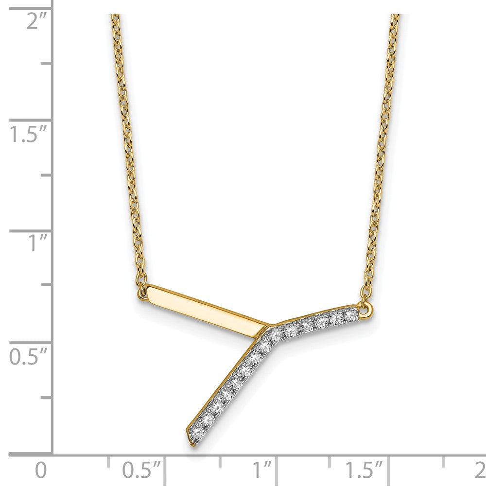 Sideways Diamond Initial Necklaces