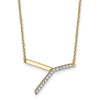 Sideways Diamond Initial Necklaces