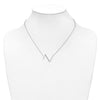 Sideways Diamond Initial Necklaces