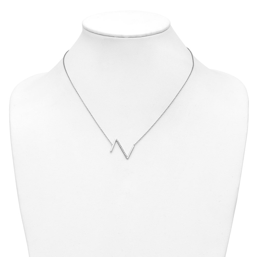 Sideways Diamond Initial Necklaces
