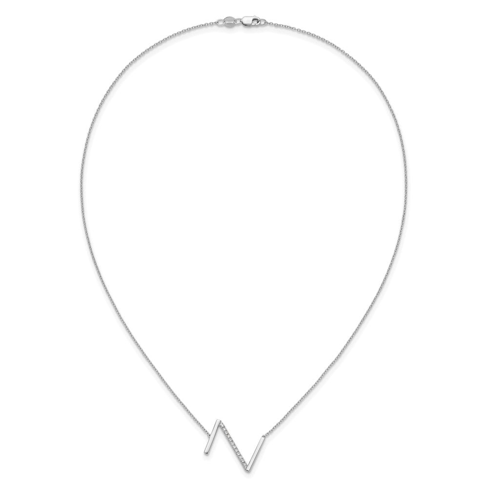 Sideways Diamond Initial Necklaces