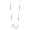 Sideways Diamond Initial Necklaces