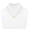 Sideways Diamond Initial Necklaces