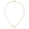 Sideways Diamond Initial Necklaces