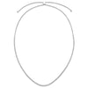 14k White Gold 5 carat Lab Grown Diamond VS/SI+ G+ Adjustable to 26 inch Tennis Bolo Necklace