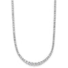 14k White Gold 5 carat Lab Grown Diamond VS/SI+ G+ Adjustable to 24 inch Tennis Bolo Necklace