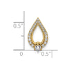 14k Polished 1/4 carat Diamond Teardrop Chain Slide