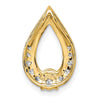 14k Polished 1/2 carat Diamond Teardrop Chain Slide
