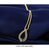 14k Polished 1/2 carat Diamond Teardrop Chain Slide