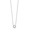14k White Gold 1/4 carat Diamond Fancy Swirl Circle 18 inch Necklace
