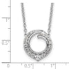 14k White Gold 1/2 carat Diamond Fancy Swirl Circle 18 inch Necklace